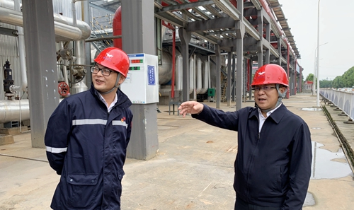 王大真到松滋肥業(yè)、楚星公司和宜化新材料現(xiàn)場辦公(圖1)